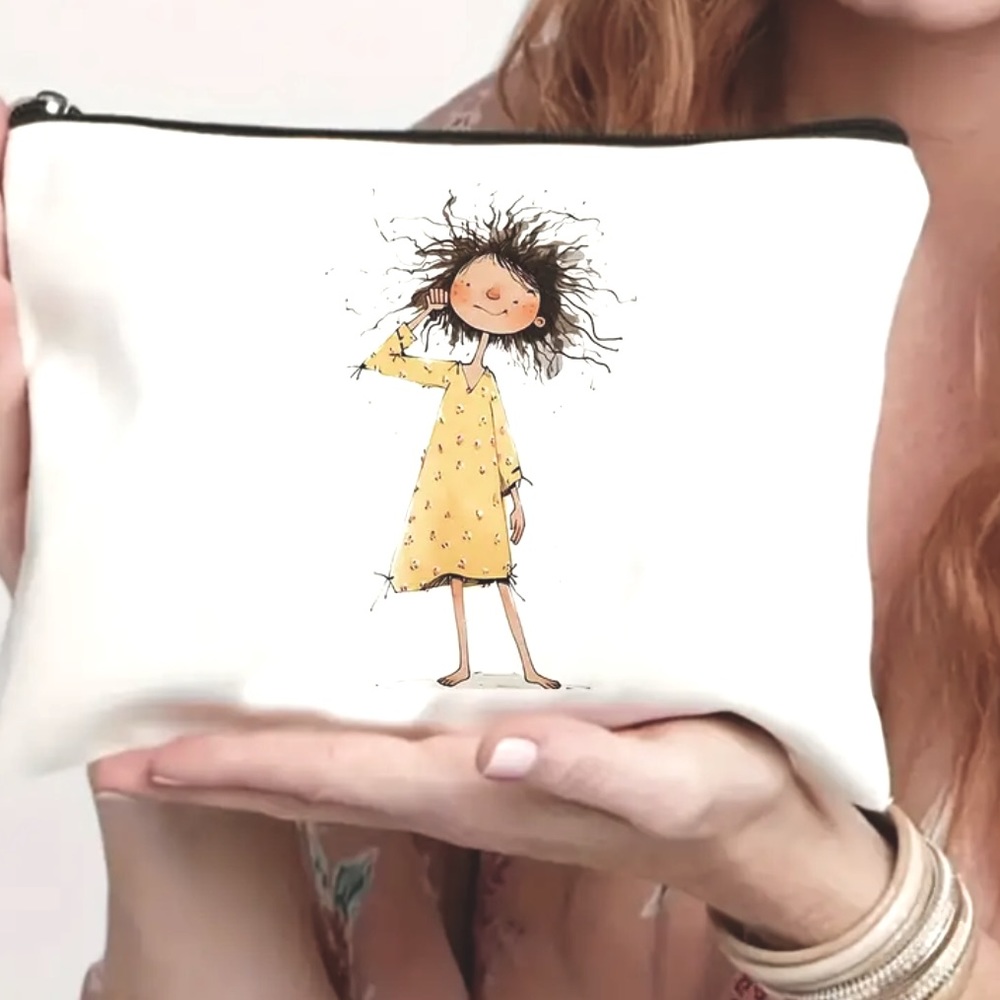 Makeup Bag • Messy Hair Girl